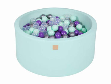 Ballenbak Rond 300 ballen 90x40 cm Mint: Transparant, Zilver, Violet
